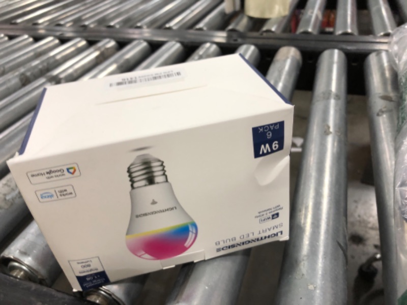 Photo 1 of Lightinginside Smart Light Bulbs, Smart Bulb Compatible with Alexa/Google Assistant/Smart Life, CRI>90, 2.4GHz WiFi & Bluetooth Color Changing RGBCW A19 E26 Bulb, No Hub Required, ETL Listed, 6PCS