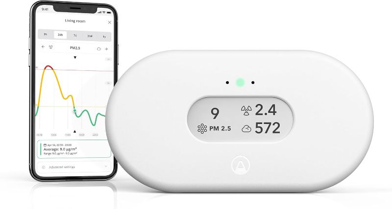 Photo 1 of Airthings 2960 View Plus - Battery Powered Radon & Air Quality Monitor (PM, CO2, VOC, Humidity, Temp, Pressure)
