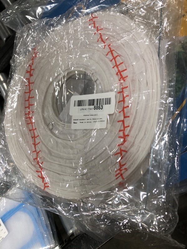 Photo 1 of 10 Inch Baseball Paper Lanterns for Sports Baseball Birthday Party Decoration Party Favors - Pack of 5