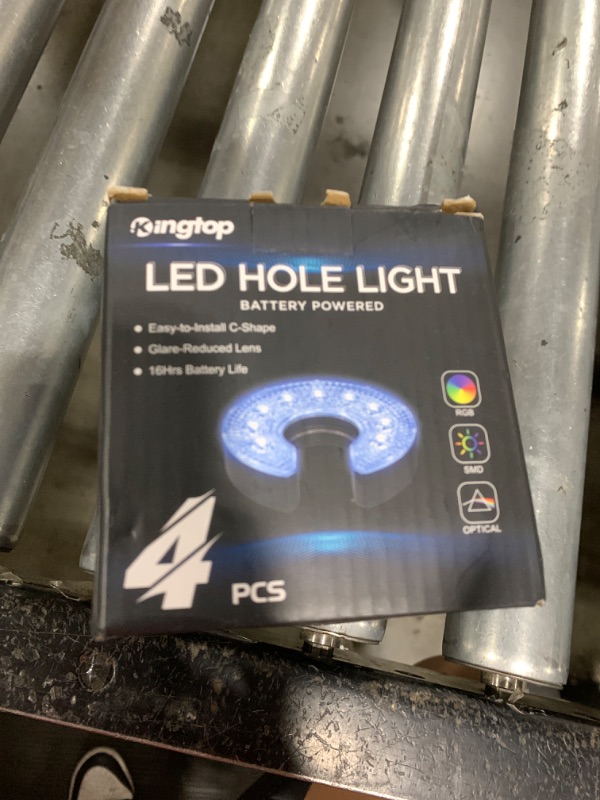 Photo 1 of KINGTOP LED Golf Hole Lights (4-Pack) - Battery Operated, Anti-Glare Lens, Glow in The Dark Putting Cup Light, Easy C-Shaped Installation, Ideal for Night Golf, Putting Green Parties
