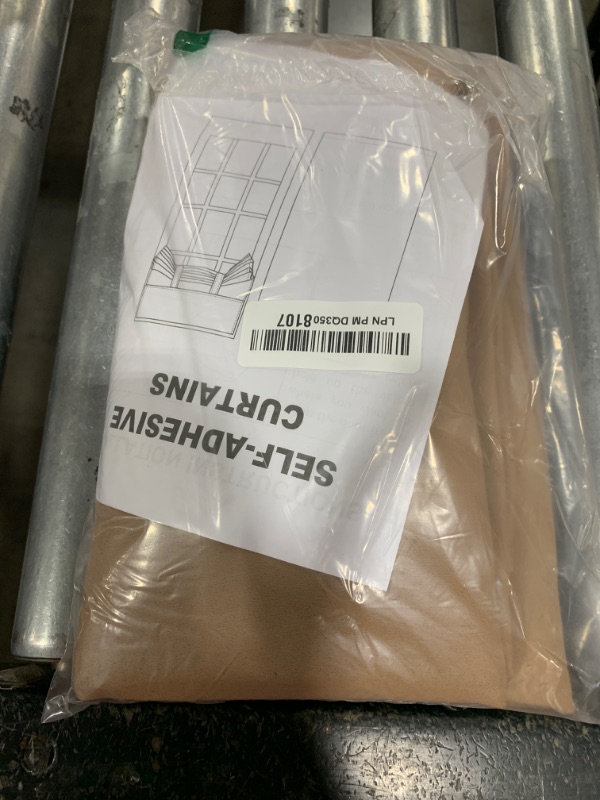 Photo 1 of NICETOWN Blackout French Door Curtains Tricia Window Curtains Thermal Insulated Curtain Panel 26W x 72L Privacy Door Shade, 1 Panel, Cappuccino