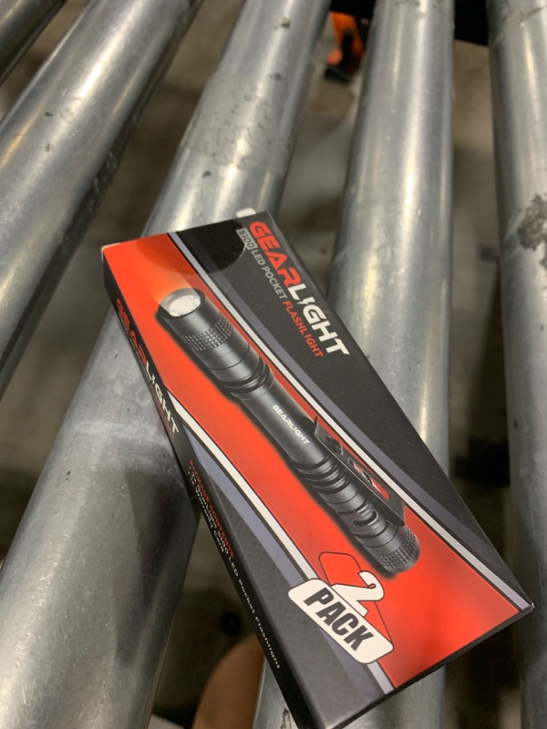 Photo 1 of GearLight S100 LED Pocket Pen Light- 2 Small, Compact Flashlights with Clip for Tight Spaces, Police Inspection, Nurses & Medical Use