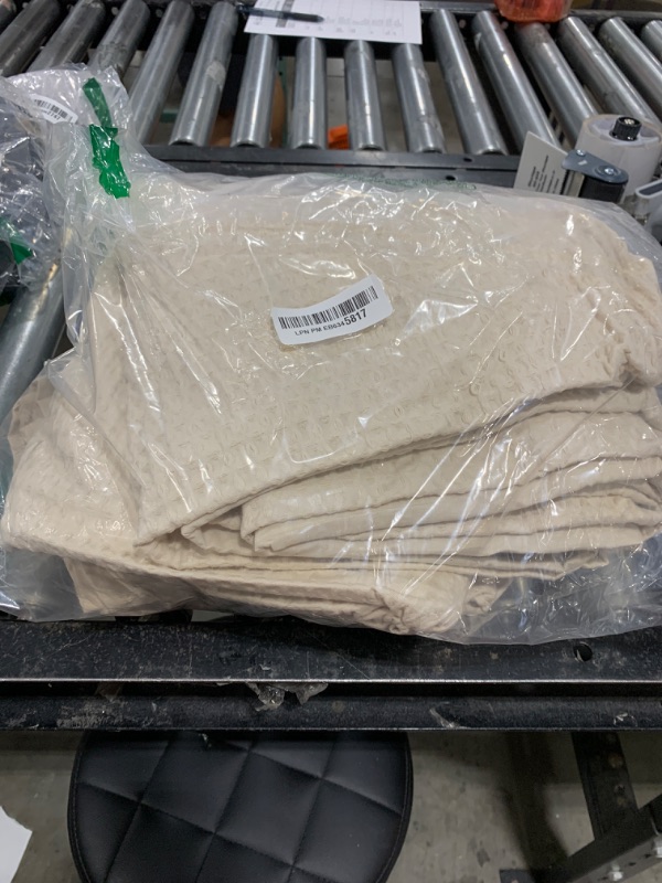 Photo 1 of Bedsure Cotton Duvet Cover Queen Size - 100% Cotton Waffle Weave Beige Duvet Cover Queen Size, GentleSoft™ and Breathable Bedding Set for All Season, 3 Pieces, 90"x90"