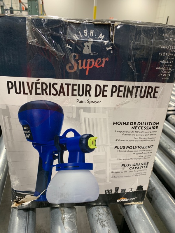 Photo 1 of HomeRight C800971.A Super Finish Max, Includes 3 Brass Spray Tips, 3 Spray Patterns, Easy to Clean HVLP Paint Sprayer, Great for Furniture, Cabinets, Trim & More, Sprays Stains, Sealers & Latex Paints