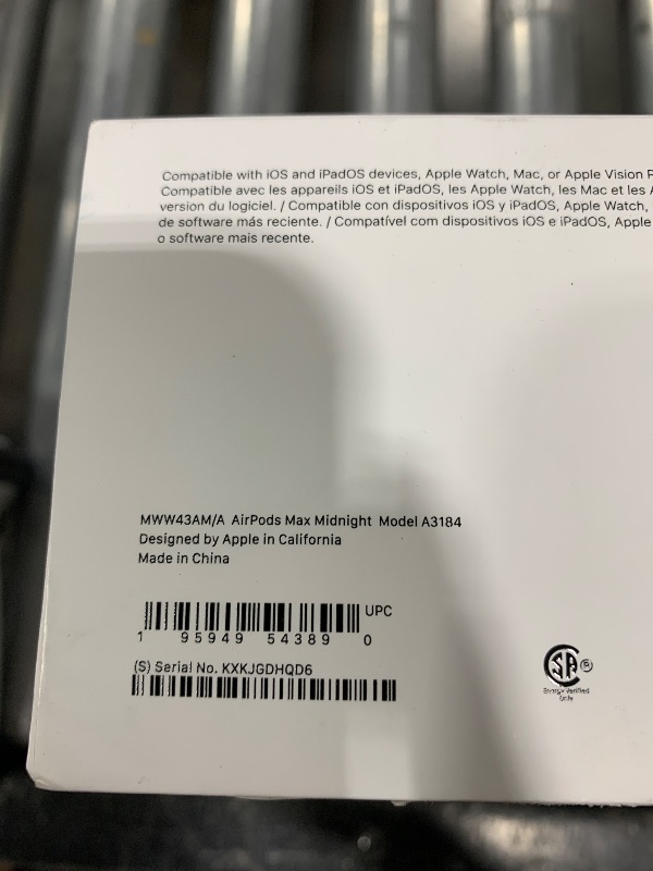 Photo 1 of Apple AirPods Max Wireless Over-Ear Headphones, Pro-Level Active Noise Cancellation, Transparency Mode, Personalized Spatial Audio, USB-C Charging, Bluetooth Headphones for iPhone - Midnight