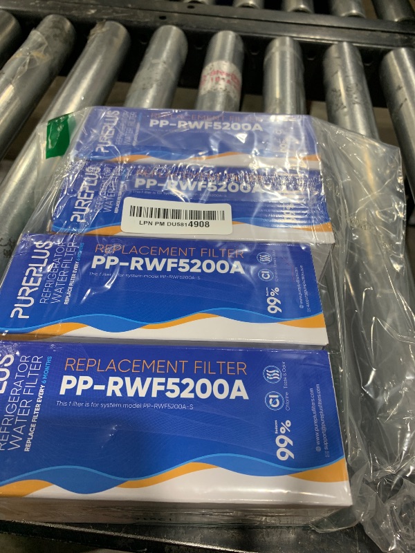 Photo 1 of PUREPLUS XWF(NOT XWFE) Replacement for GE WR17X30702, GBE21, GDE21, GDE25, GFE24, GFE26, GNE21, GNE25, GNE27, GWE19, GYE18, CFE26,GWE19JSLSS French Door & Side by Side Refrigerator Water Filter, 4Pack
