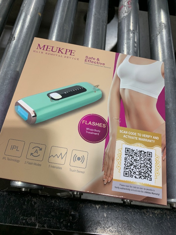 Photo 1 of IPL Laser Hair Removal Device for Women Men at Home, Upgraded to 999,900 Flashes Permanent for Facial Legs Arms Bikini Line Whole Body Treatment (White Gold)