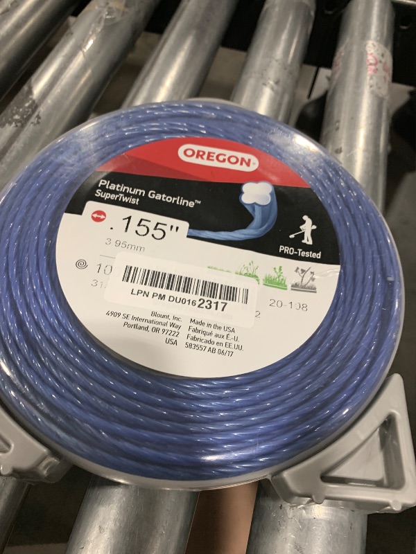 Photo 1 of Oregon 20-108 Platinum Gatorline Supertwist Trimmer Line .155-Inch by 100-Foot, Grey/Black