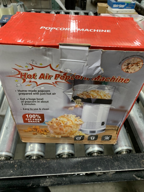 Photo 1 of Hot Air Popper Popcorn Maker Machine for Home Theater with Measuring Lid, 4.5QT 1200W Hot Air Popcorn Popper, Fast & Healthy Snacks in 2-3 Mins, Easy Cleanup & Easy To Store, Popcorn Air Popper