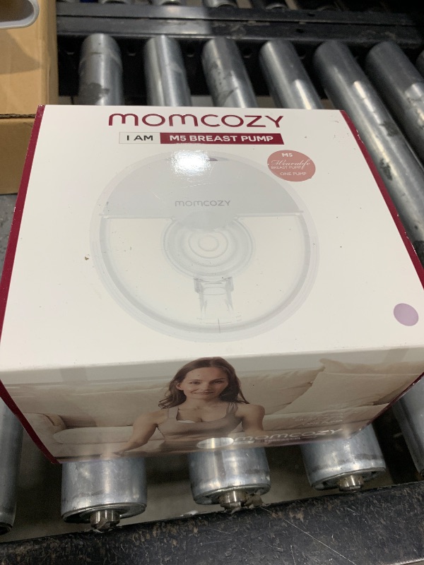 Photo 1 of Momcozy M5 Hands-Free Wearable Breast Pump, Double-Sealed Flange for Baby-Like Comfort, 3 Modes & 9 Suction Levels, Portable Electric Pump – 24mm, 1 Pack Lilac