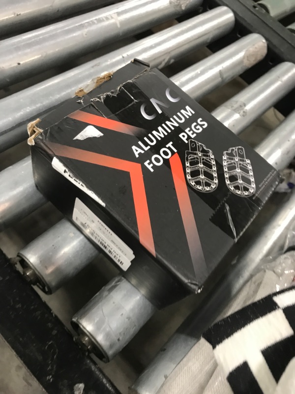 Photo 1 of JFG RACING Dirt Bike Foot Pegs with Springs,7075 Aluminum CNC Footpegs Pedals Rests for Surron Light Bee X and S/E Ride Pro SS/CRF150F CRF230F 03-19/X160/X260-Silver