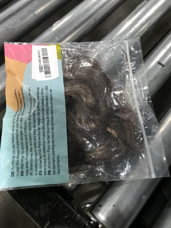 Photo 1 of CAISHA Synthetic Fiber Hairpiece Scrunchie Scrunchy Updo Slightly Wavy Gray Brown Mix G24B