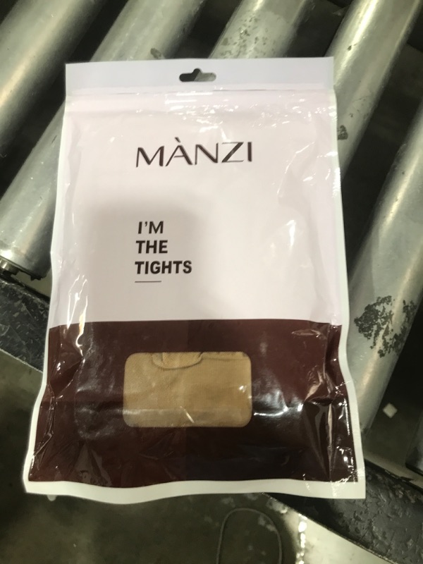 Photo 1 of MANZI 2 Pairs Women's Sheer Tights 40D High Waist Control Top Pantyhose Thigh High Stockings Natural Nude Medium