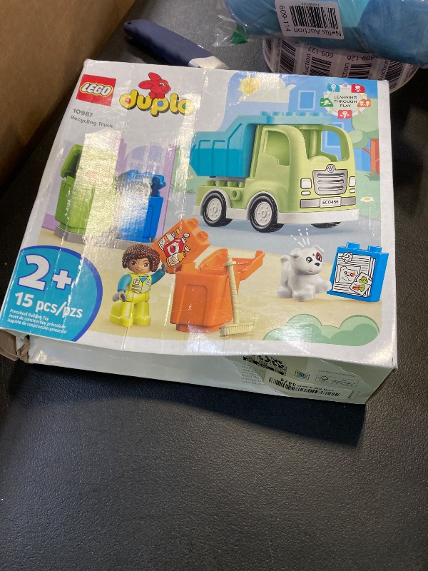 Photo 1 of LEGO DUPLO Town Recycling Truck 10987 Building Toy Set, Learn Through Play with This STEM Creative Birthday Gift for Toddlers, Boys, Girls Ages 2+, Comes with 3 Sorting Bins for Recycling