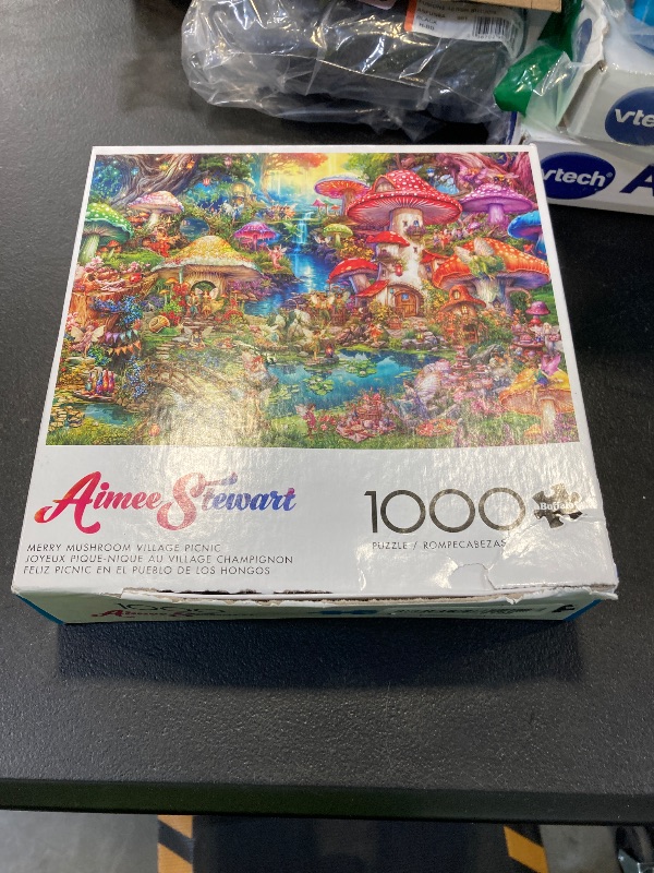 Photo 1 of Buffalo Games - Aimee Stewart - Merry Mushroom Village Picnic - 1000 Piece Jigsaw Puzzle for Adults -Challenging Puzzle Perfect for Game Nights - Finished Size is 26.75 x 19.75