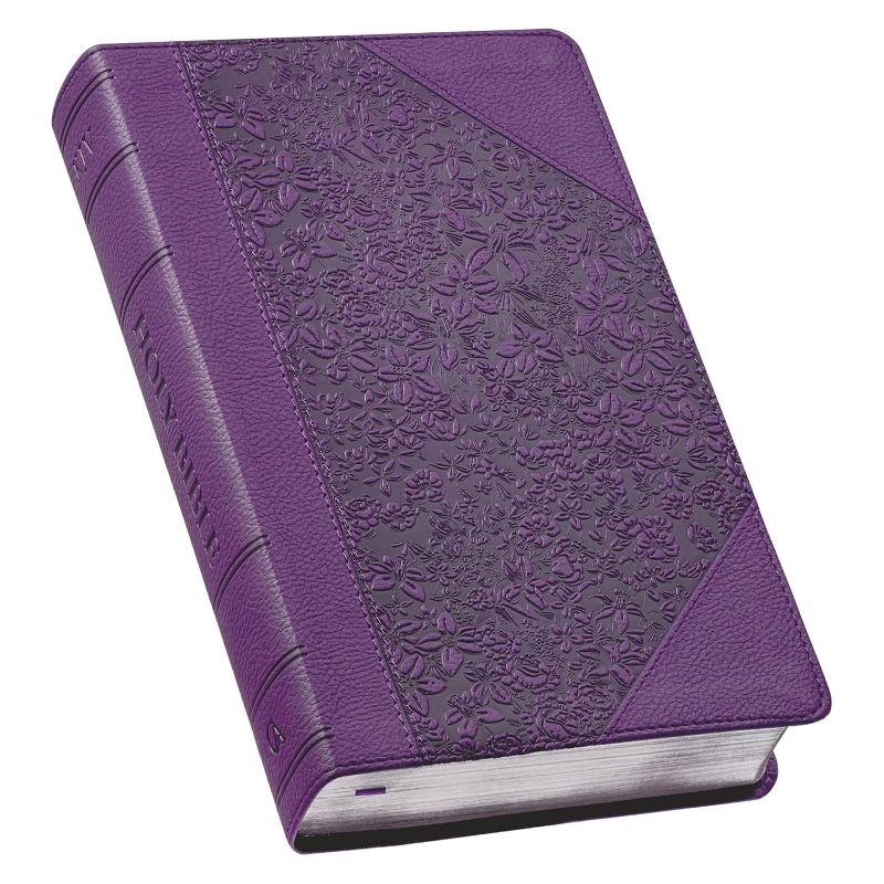 Photo 1 of KJV Holy Bible, Giant Print Standard Size Faux Leather Red Letter Edition - Ribbon Marker, King James Version, Purple Two-tone (KJV Standard GP Editions) Imitation Leather – Large Print, February 1, 2017
