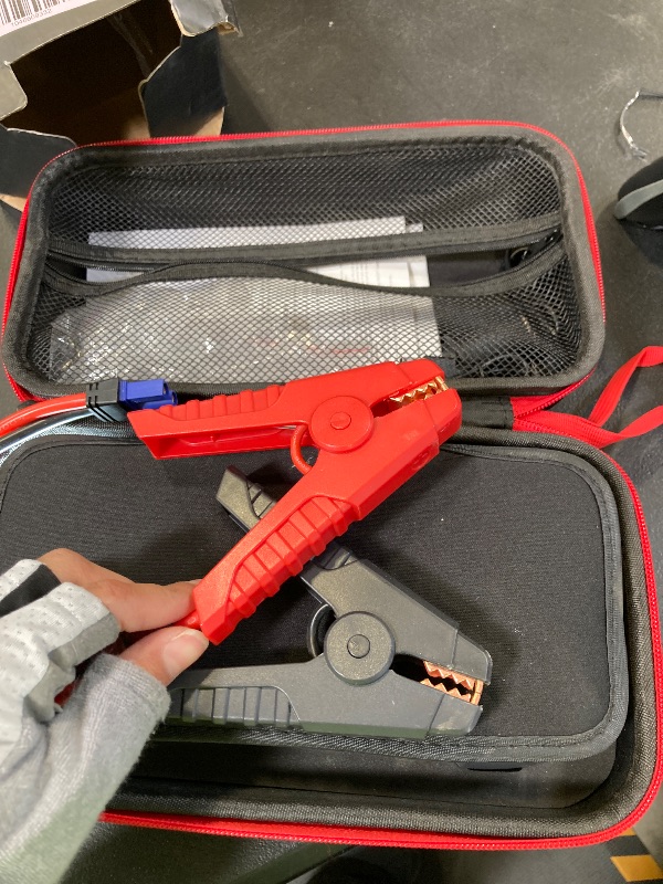 Photo 1 of YaberAuto Car Battery Jump Starter 7000A 65W Fast Charging (All Gas/12.0L Diesel) Portable Car Jump Starter Battery Pack, Jump Box Battery Jumper Starter Portable Jumper Cables, 150W DC, 600LM Light
