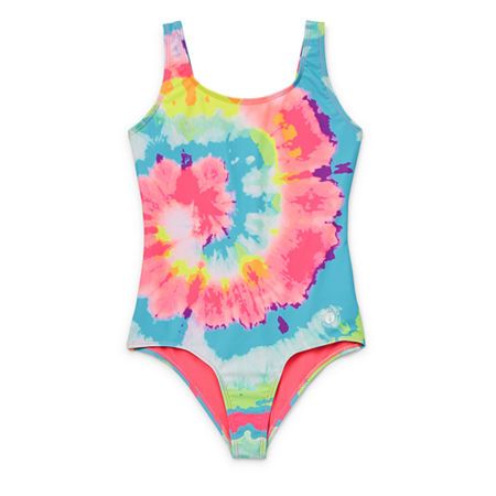 Photo 1 of Hang Ten Big Girls Tie Dye One Piece Swimsuit, Medium (10-12), Pink