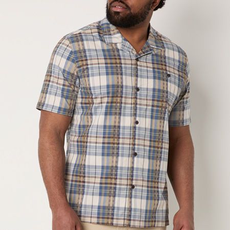Photo 1 of Frye and Co. Big and Tall Mens Short Sleeve Camp Shirt, 2x-large Tall, Blue