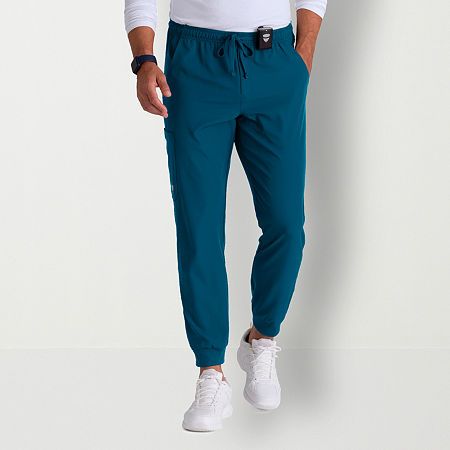 Photo 1 of Skechers Skp572 Structure 3-Pocket Jogger Mens Big and Tall Tag Free Stretch Fabric Moisture Wicking Scrub Pants, 3x-large, Blue