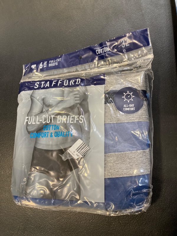 Photo 1 of Stafford Full-Cut 6 Pack Briefs ( size 32 ) 