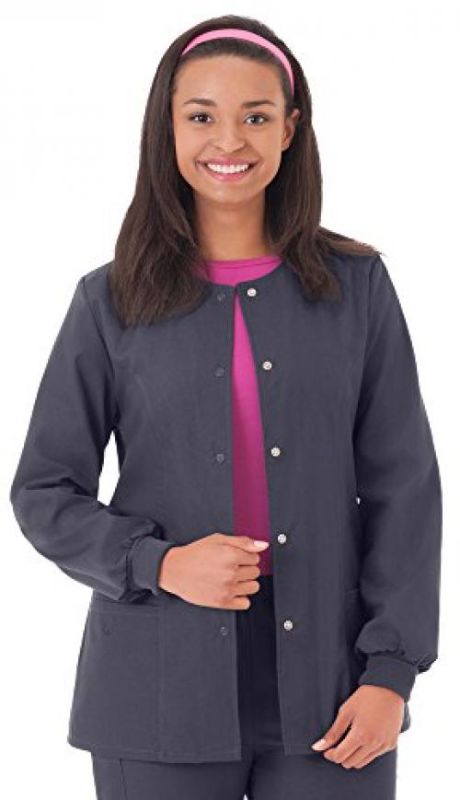 Photo 1 of Fundamentals by White Swan 14740 Warm-up Womens Scrub Jackets, Medium, Gray