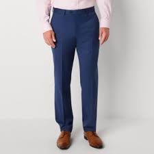 Photo 1 of Stafford Birdseye Signature Coolmax All Season Mens Stretch Fabric Classic Fit Flat Front Suit Pant ( sized 36x29 )