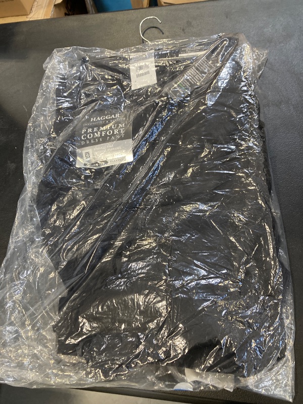 Photo 1 of Haggar Men's Premium Comfort Classic Fit Pleat Front Pant Reg. and Big & Tall Sizes, Black, 48W x 34L