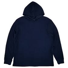 Photo 1 of Stafford Mens Navy Blue Long Sleeve Waffle Knit Thermal Hoodie Shirt ( size small ) 