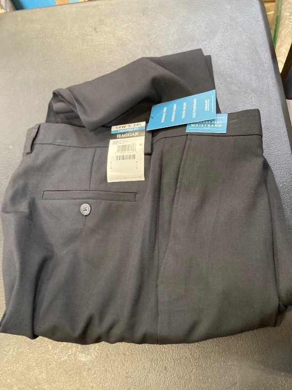 Photo 1 of Haggar Men's Suit Pant, Black, 34x34