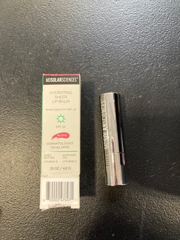 Photo 1 of MDSolarSciences Hydrating Sheer Lip Balm SPF 30 | Moisturizing Tinted Lip Care with Shea Butter, Avocado & Olive Oils | Broad-Spectrum | 7 Sheer Buildable Shades | Vegan & Gluten-Free | Blush (.15 Oz)