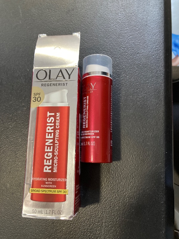 Photo 1 of Face Moisturizer by Olay Regenerist Microsculpting Cream With SPF 30 Sunscreen and Vitamin E for Advanced Anti-Aging, 50ml exp- 12/2026
