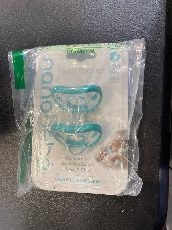 Photo 1 of Nanobebe Baby Pacifiers 0-3 Month - Orthodontic, Curves Comfortably with Face Contour, Award Winning for Breastfeeding Babies, 100% Silicone, Perfect Baby Registry Gift 2pk,Teal