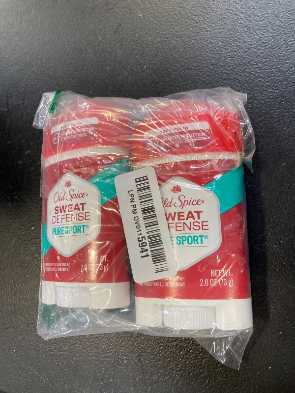 Photo 1 of Old Spice Sweat Defense Antiperspirant & Deodorant for Men, 24/7 Ultimate Sweat Protection, Long Lasting Scent, Soft Solid, Pure Sport Scent, 2.6 oz (Pack of 2)