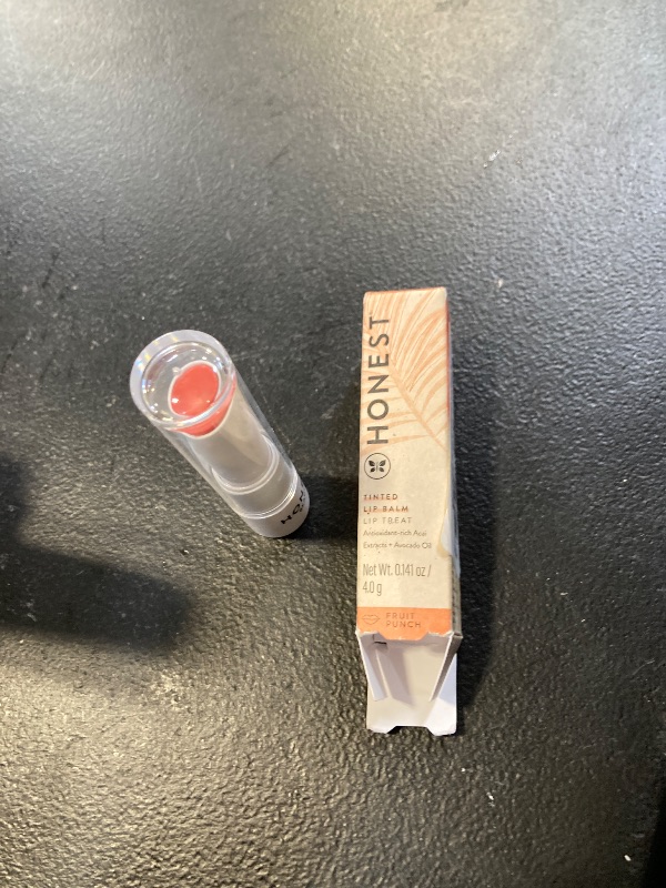 Photo 1 of Honest Beauty Moisturizing Vegan Tinted Lip Balm | Antioxidant-rich Acai Extracts + Avocado Oil | Paraben Free + Cruelty Free | Fruit Punch