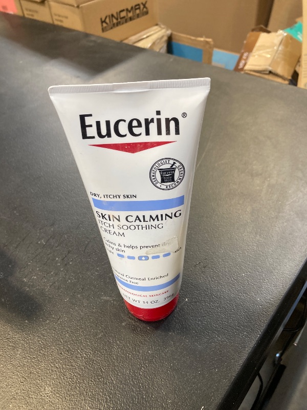 Photo 1 of Eucerin Skin Calming Cream - Full Body Lotion for Dry, Itchy Skin, Natural Colloidal Oatmeal Enriched - 14 oz. Tube