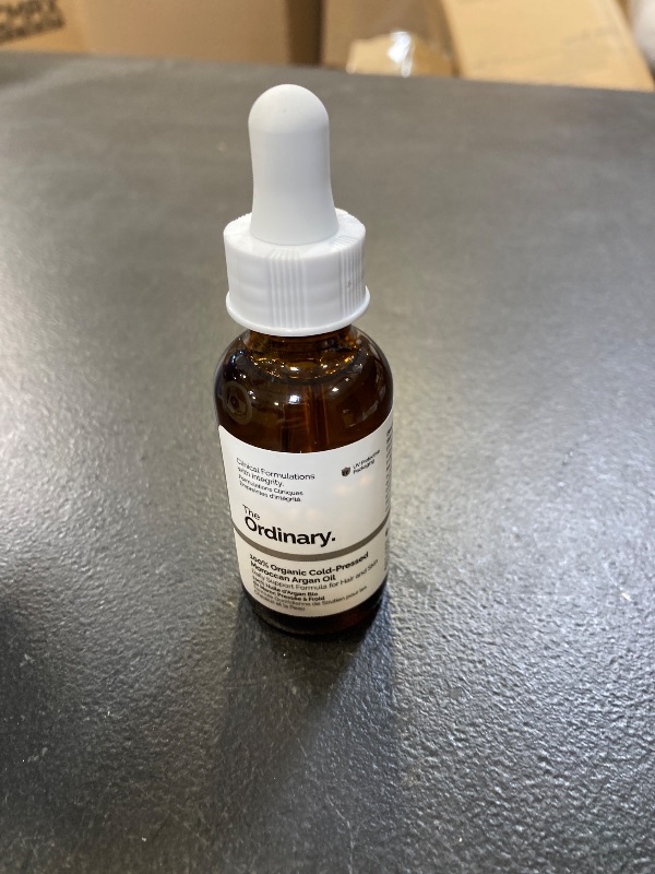 Photo 1 of The Ordinary 100% Organic Cold-Pressed Moroccan Argan Oil, Nourishing and Hydrating Treatment for Skin & Hair, 1 Fl Oz