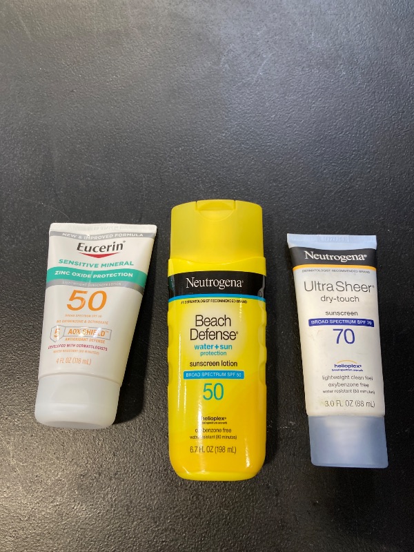 Photo 1 of 3 Pack Various Brand Sunscreen 