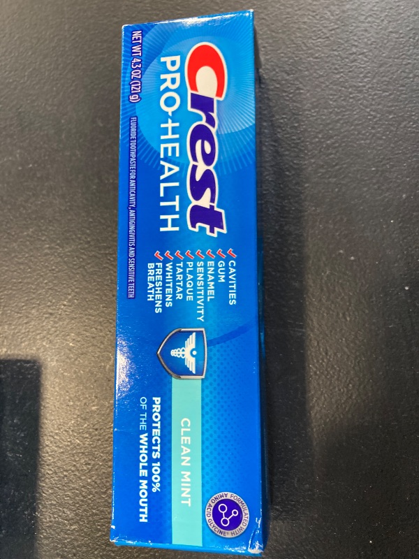 Photo 1 of Crest Crest Pro Health Toothpaste Clean Mint, 4.3 oz exp- 08/2027