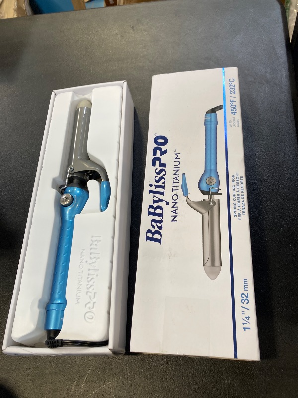 Photo 1 of BaBylissPRO BaBylissPRO Nano Titanium 1 1/4 Inch Spring Curling Iron, 1 ct.