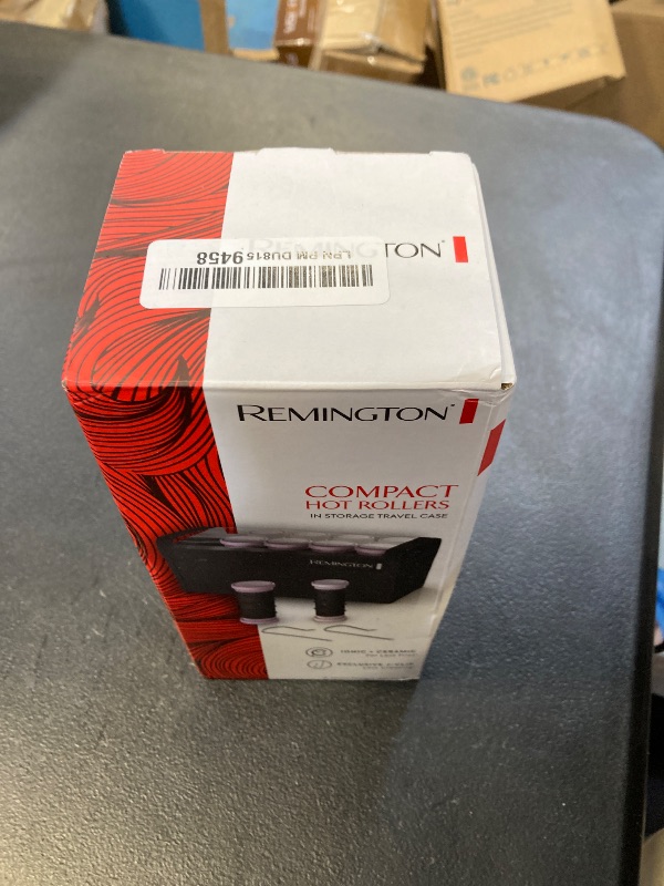 Photo 1 of Remington Compact Ceramic Dual Voltage Hot Rollers for Long and Short Hair, Hair Setters, Hair Curlers, 1-1 ¼" Purple/Black, 10 Piece Set