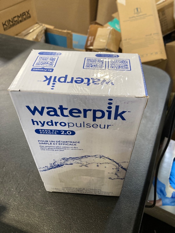 Photo 1 of Waterpik Cordless Advanced 2.0 Water Flosser For Teeth, Gums, Braces, Dental Care With Travel Bag and 4 Tips, ADA Accepted, Rechargeable, Portable, and Waterproof, White WP-580