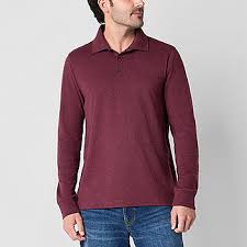 Photo 1 of
St. John's Bay Super Soft Jersey Mens Classic Fit Long Sleeve Polo Shirt (size 2XLT )