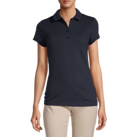 Photo 1 of IZOD Juniors Womens Short Sleeve Polo Shirt, Small, Blue