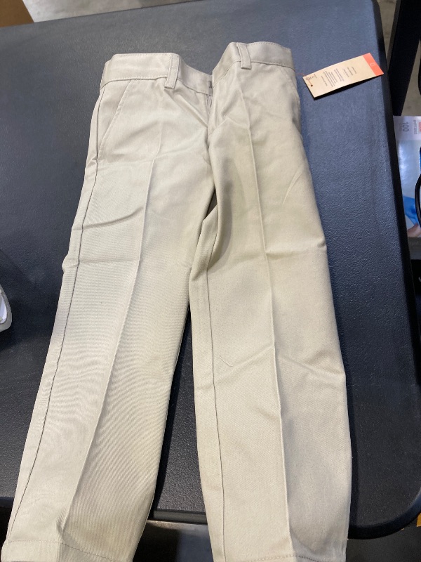 Photo 1 of French Toast Boys' Adjustable Waist Relaxed Fit Pant (Standard & Husky), Khaki Beige, 5
