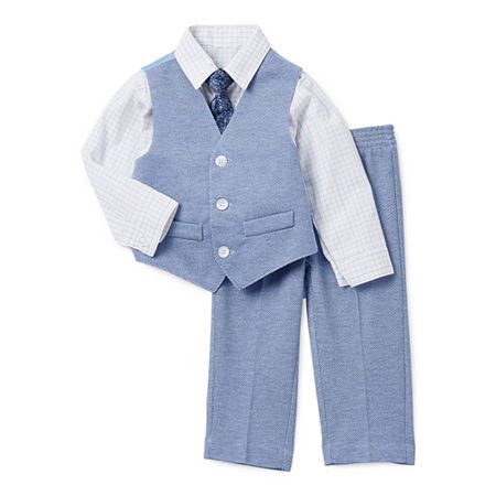 Photo 1 of Baby & Toddler Boy Van Heusen Vest, Shirt, Tie & Pants Set, Toddler Boy's, Size: 18 Months, Med Blue