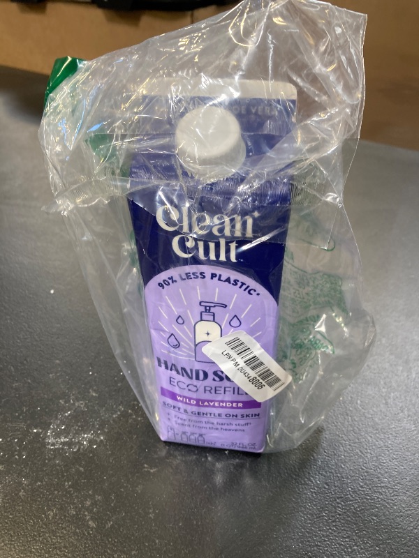 Photo 1 of Cleancult Liquid Hand Soap Refill - Wild Lavender - Moisturizes Dry & Sensitive Skin - Made with Aloe Vera & Lavender Essential Oils - Eco Friendly - Paper-Based Packaging - 32 oz/1 Pack