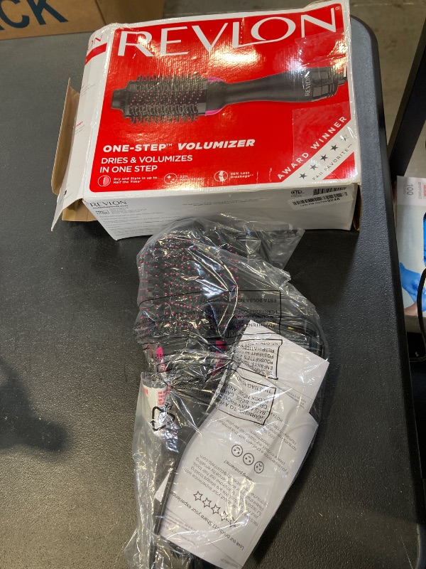 Photo 1 of REVLON One-Step Volumizer Hair Dryer and Styler, for Less Frizz, More Shine, and Reduced Heat Damage for Salon Style Round Brush for Blowout, Black (Amazon Exclusive)