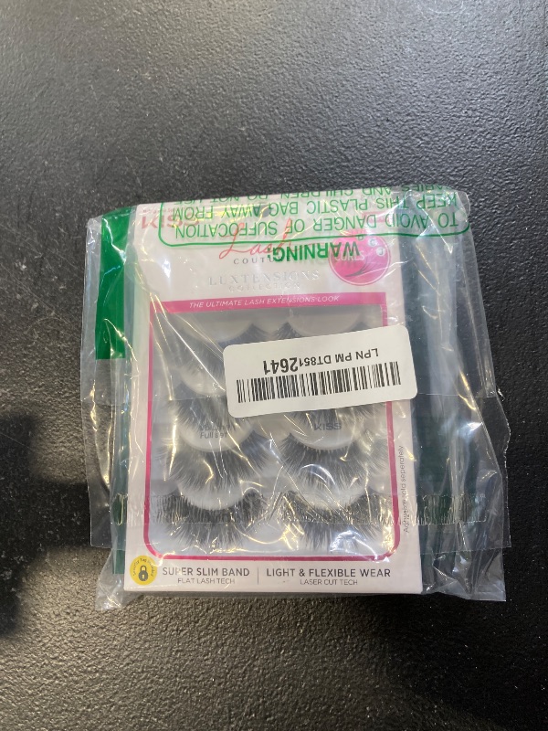 Photo 1 of KISS Lash Couture LuXtensions Collection False Eyelashes Multipack, Flat Lash Technology, Super Slim Lash Band, Real Lash Extension Fibers, Reusable Strip Lashes, 'Volume Full Set', 4 Pairs