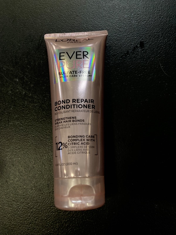 Photo 1 of L'Oreal Paris Bonding Conditioner for Color Treated Hair, Strengthen and Repairs Weak Hair Bonds, Sulfate Free & Vegan Hair Care, EverPure, 6.8 Fl Oz